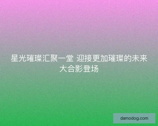 星光璀璨汇聚一堂 迎接更加璀璨的未来大合影登场